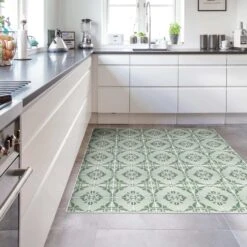 Vinyl-Teppich - Aquarell Fliesenmuster Lagos Smaragdgrün In Grün 12 Vinyl-Teppich - Aquarell Fliesenmuster Lagos Smaragdgrün In Grün -Allgemeiner Haushaltswarenladen wallart vinyl teppich aquarell fliesenmuster lagos smaragdgrun in grun 3